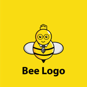 Bee Logo Design: A stylized bee icon with intricate wing details and vibrant colors, symbolizing nature, pollination, and industriousness.